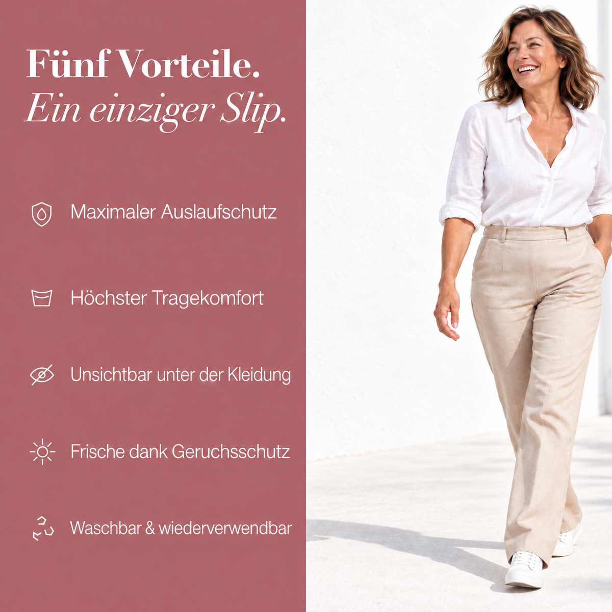 Fünf Vorteile des LUMIVE Leakproof Slips